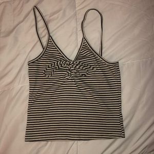 Cropped tank top , ties up in front